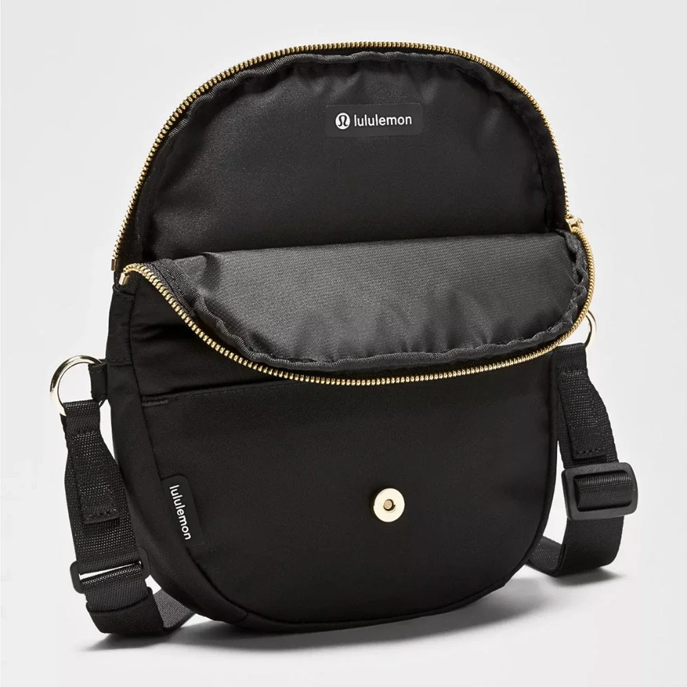 black and gold lululemon belt bag 2l All Night Festival Crossbody Micro Everywhere Crossbody Bag 2L *Metal
